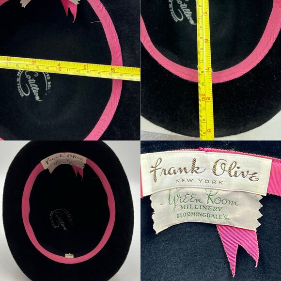 Vintage Frank Olive Bloomingdales Hat Black main image 8